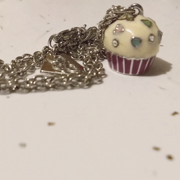 Park Lane Jewelry-  " CupCake Necklace " & Swarovski Crystal Sprinkles - Picture 4 of 5
